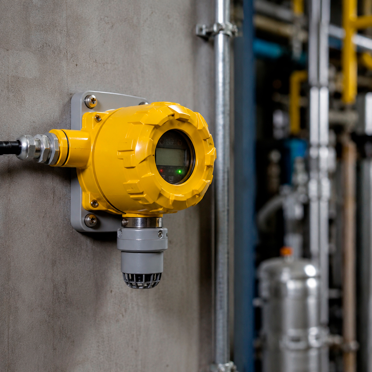 Detector de gas asociado a sistema contra incendio